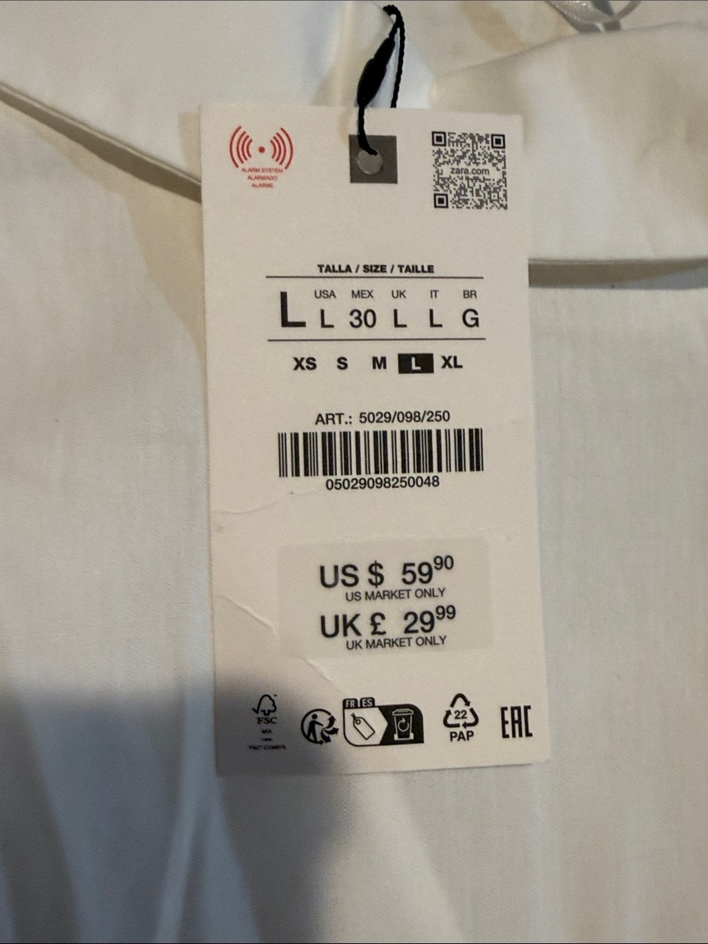 ZARA white poplin mini dress - Picture 3 of 4